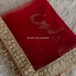 Custom Pearl Border Nikah Dupatta
