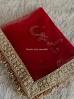 Custom Pearl Border Nikah Dupatta