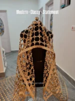 Golden Lattice Couture Bridal Veil