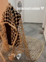 Golden Lattice Couture Bridal Veil - Image 3